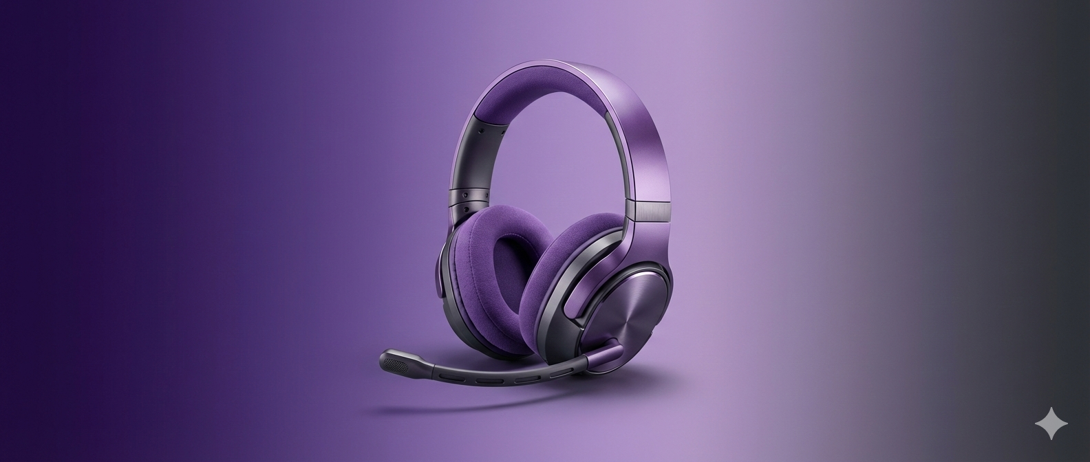 Best purple gaming headset wireless with microphone