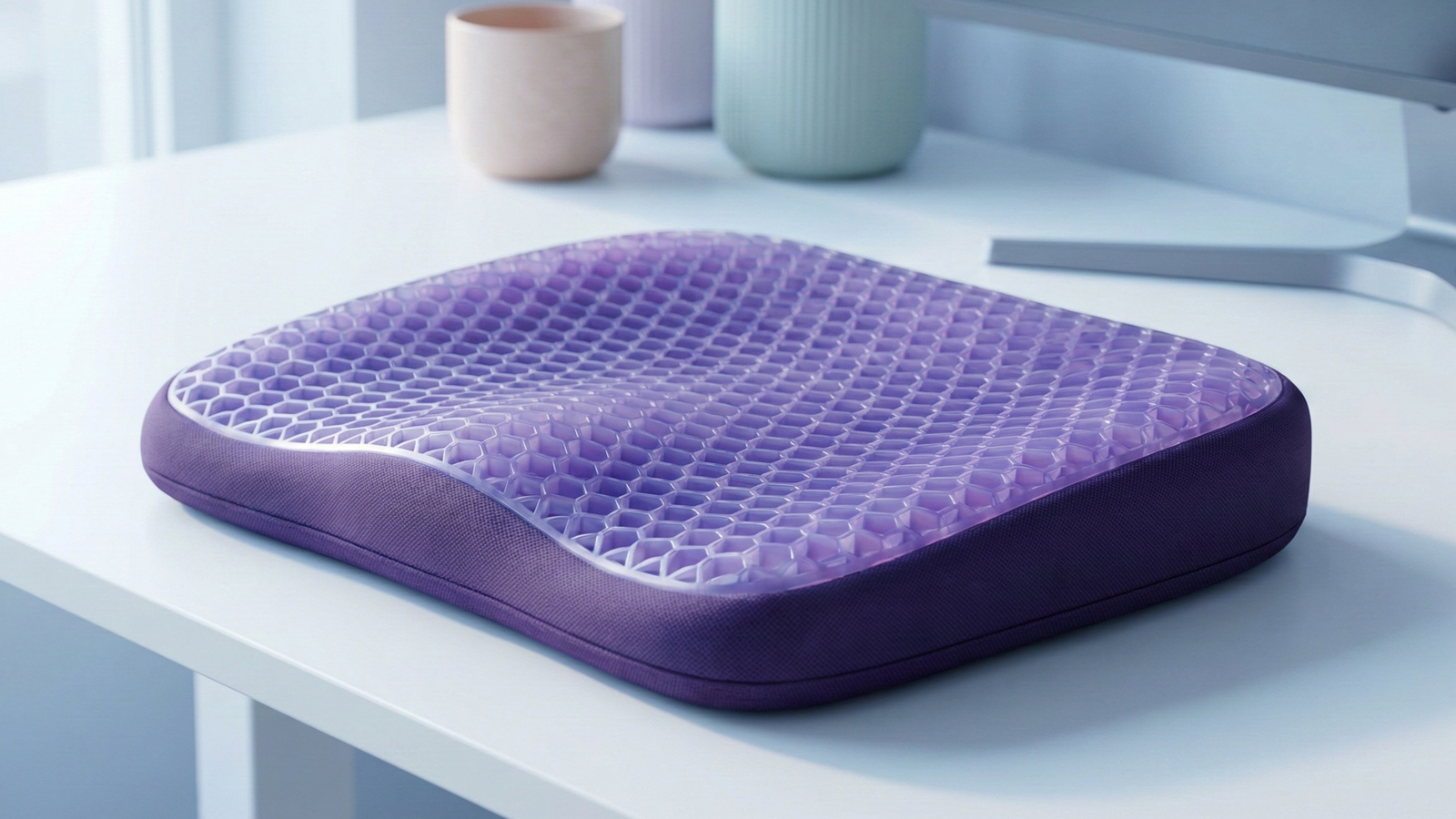 purple office chair cushion