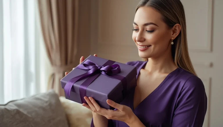 Luxury purple gifts for her birthday