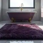 dark purple bathroom rugs