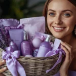 purple gift basket ideas for her