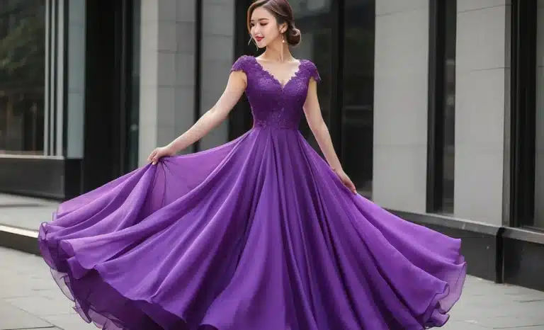 how to style a purple dress